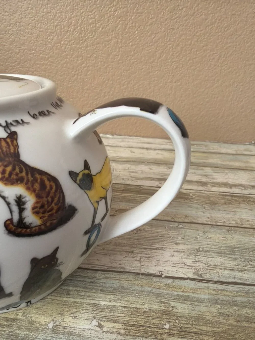 Paul Cardew Cat Kit-Tea Teapot Kitty Cat Where Have You Been Ceramic England - Picture 6 of 15